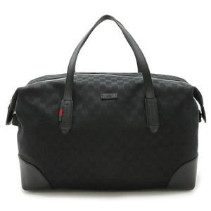 Gucci GG Duffle Bag Leather Black